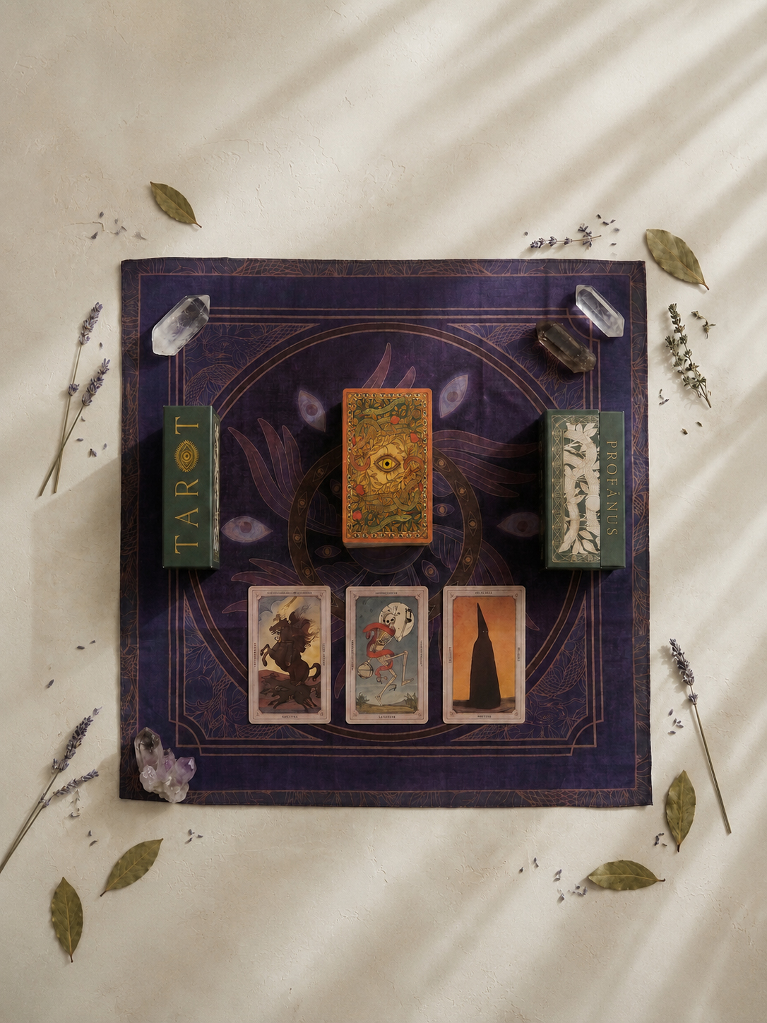 tarot-drap Tarot de butxaca + Drap de lectura - Imatge 1